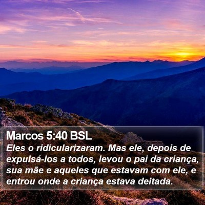 Marcos 5:40 BSL Bible Verse Image