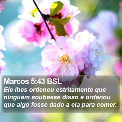 Marcos 5:43 BSL Bible Verse Image