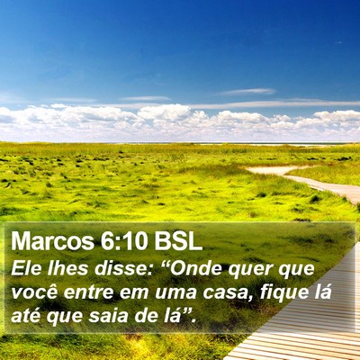 Marcos 6:10 BSL Bible Verse Image