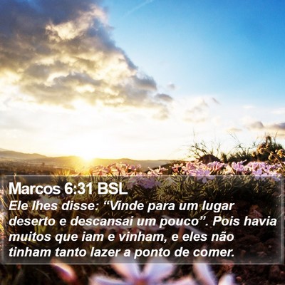 Marcos 6:31 BSL Bible Verse Image