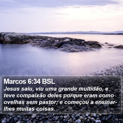 Marcos 6:34 BSL Bible Verse Image