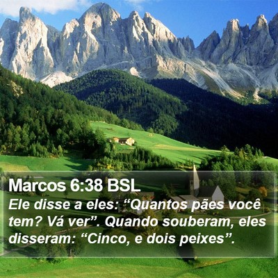 Marcos 6:38 BSL Bible Verse Image