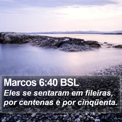 Marcos 6:40 BSL Bible Verse Image