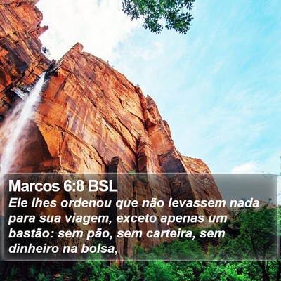 Marcos 6:8 BSL Bible Verse Image