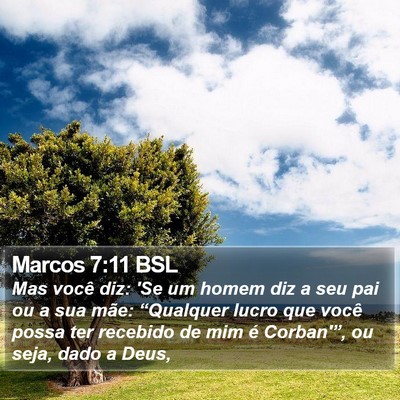 Marcos 7:11 BSL Bible Verse Image