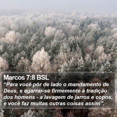 Marcos 7:8 BSL Bible Verse Image