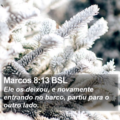Marcos 8:13 BSL Bible Verse Image