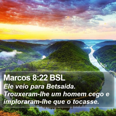 Marcos 8:22 BSL Bible Verse Image