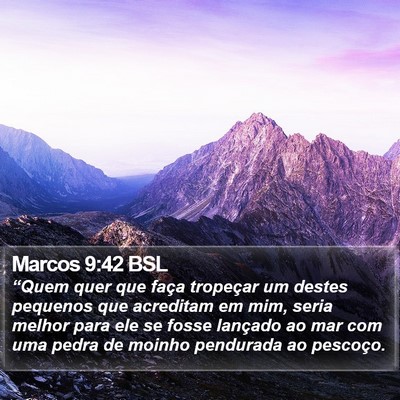 Marcos 9:42 BSL Bible Verse Image