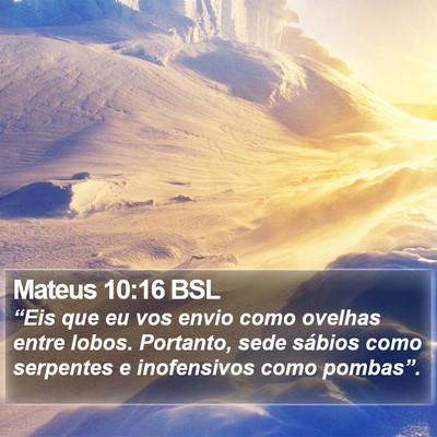 Mateus 10:16 BSL Bible Verse Image
