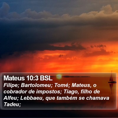 Mateus 10:3 BSL Bible Verse Image