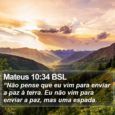 Mateus 10:34 BSL Bible Verse Image