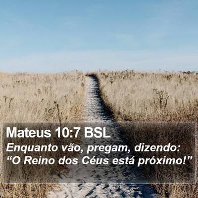 Mateus 10:7 BSL Bible Verse Image