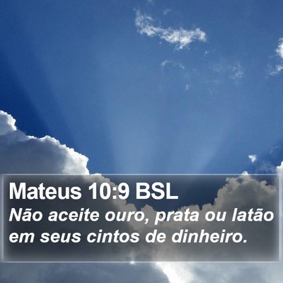 Mateus 10:9 BSL Bible Verse Image