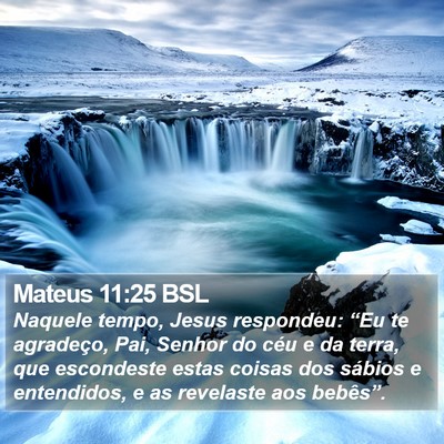 Mateus 11:25 BSL Bible Verse Image