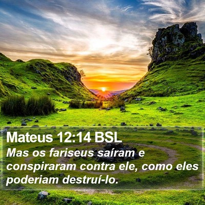 Mateus 12:14 BSL Bible Verse Image