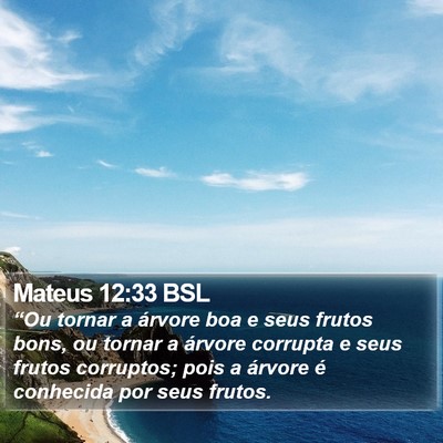 Mateus 12:33 BSL Bible Verse Image