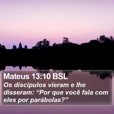 Mateus 13:10 BSL Bible Verse Image