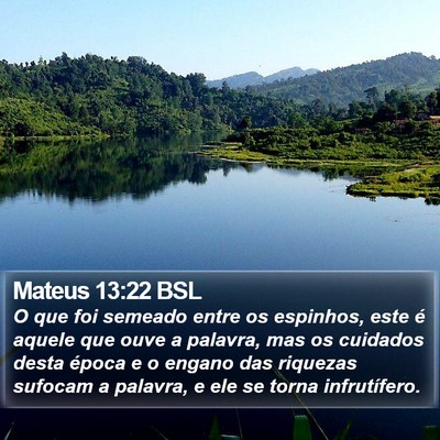 Mateus 13:22 BSL Bible Verse Image
