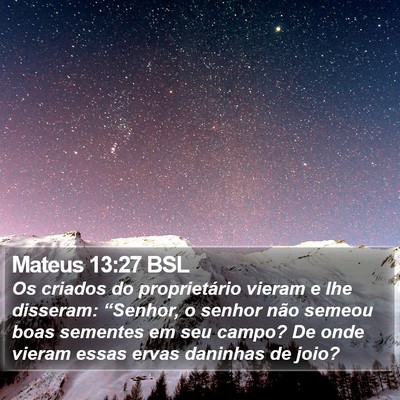 Mateus 13:27 BSL Bible Verse Image