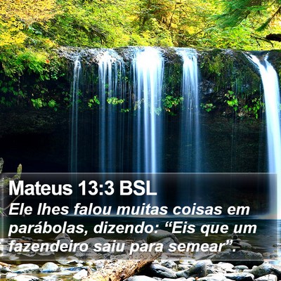 Mateus 13:3 BSL Bible Verse Image