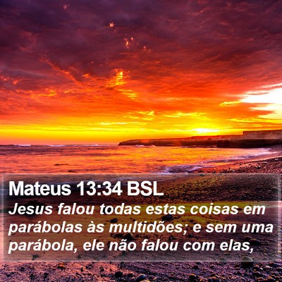 Mateus 13:34 BSL Bible Verse Image