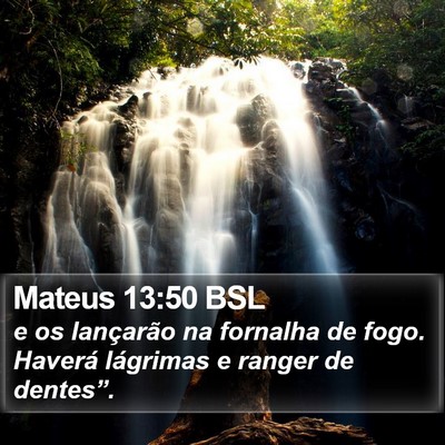 Mateus 13:50 BSL Bible Verse Image
