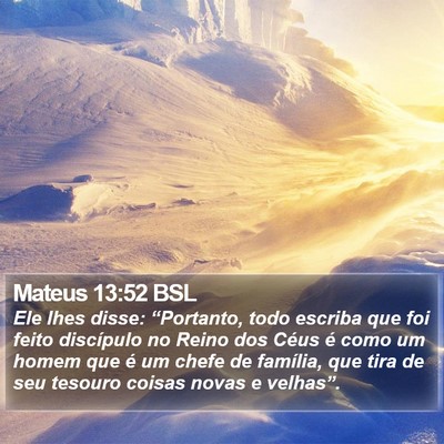 Mateus 13:52 BSL Bible Verse Image