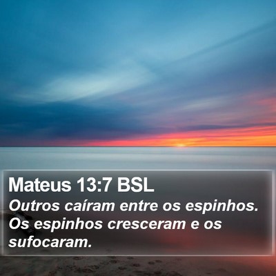 Mateus 13:7 BSL Bible Verse Image