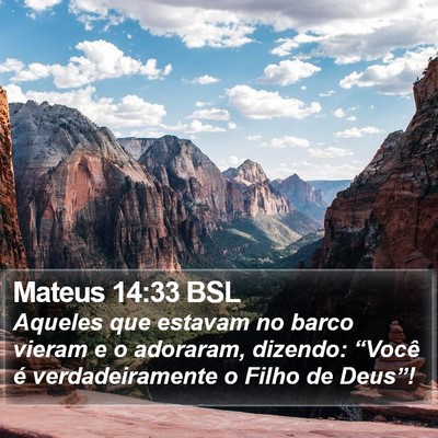 Mateus 14:33 BSL Bible Verse Image