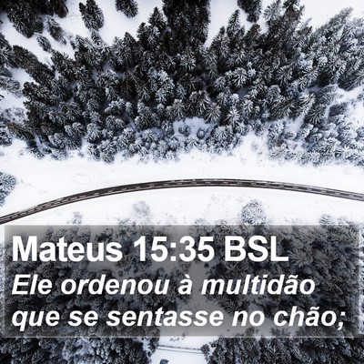 Mateus 15:35 BSL Bible Verse Image