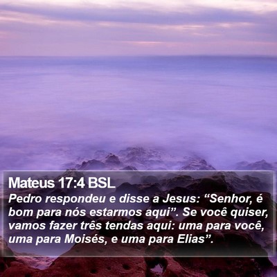 Mateus 17:4 BSL Bible Verse Image