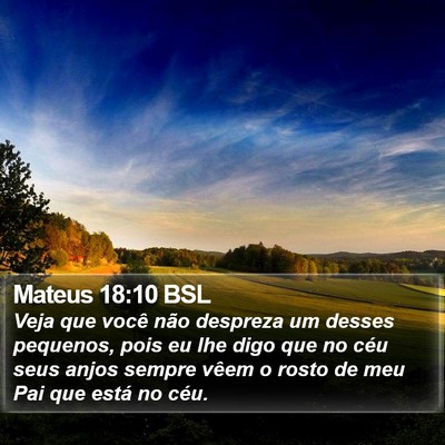 Mateus 18:10 BSL Bible Verse Image