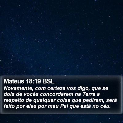 Mateus 18:19 BSL Bible Verse Image
