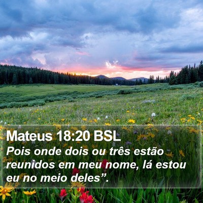 Mateus 18:20 BSL Bible Verse Image