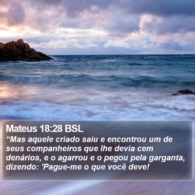 Mateus 18:28 BSL Bible Verse Image