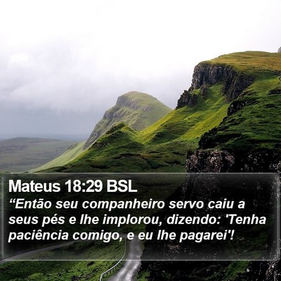 Mateus 18:29 BSL Bible Verse Image
