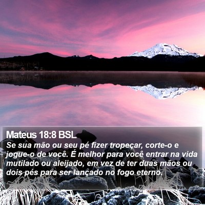 Mateus 18:8 BSL Bible Verse Image