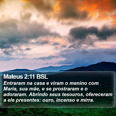 Mateus 2:11 BSL Bible Verse Image