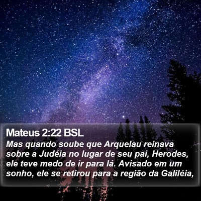 Mateus 2:22 BSL Bible Verse Image