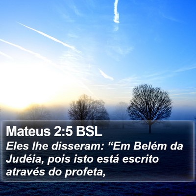 Mateus 2:5 BSL Bible Verse Image