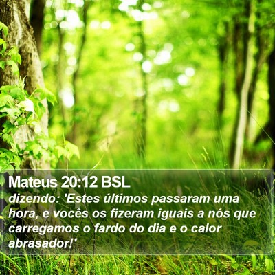 Mateus 20:12 BSL Bible Verse Image