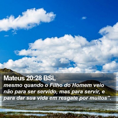 Mateus 20:28 BSL Bible Verse Image