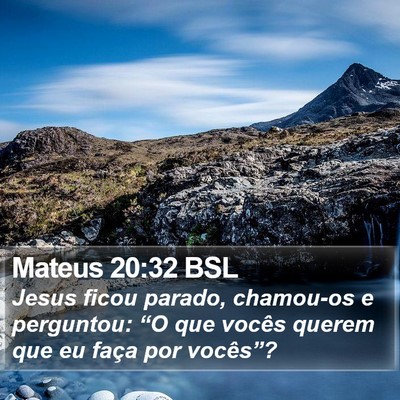 Mateus 20:32 BSL Bible Verse Image