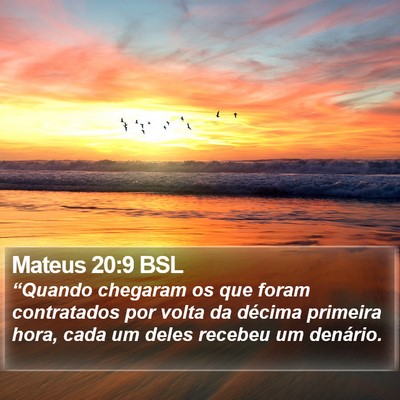 Mateus 20:9 BSL Bible Verse Image