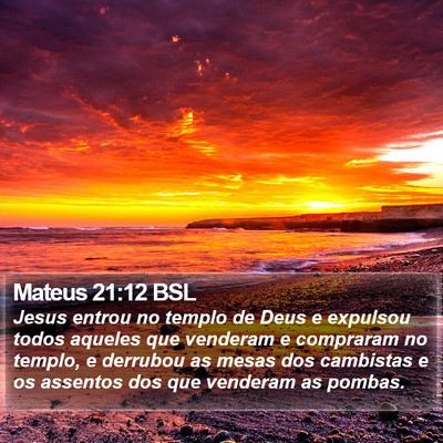 Mateus 21:12 BSL Bible Verse Image