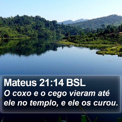 Mateus 21:14 BSL Bible Verse Image
