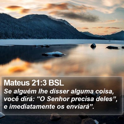 Mateus 21:3 BSL Bible Verse Image