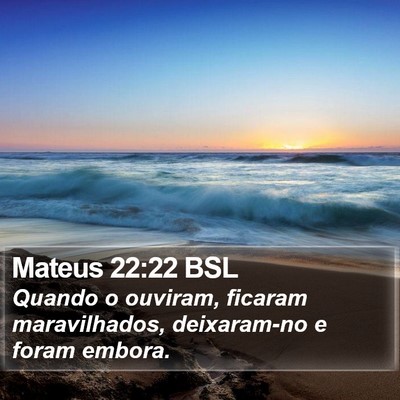 Mateus 22:22 BSL Bible Verse Image