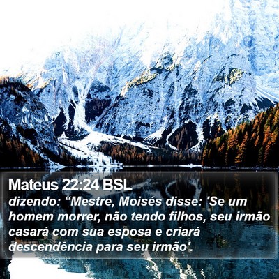 Mateus 22:24 BSL Bible Verse Image